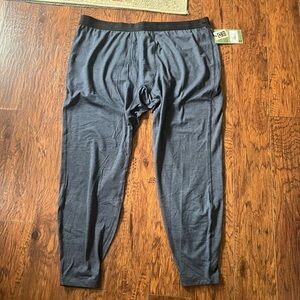 REI Co-Op Men's Midweight Base Layer Bottoms BL1 Blue Heather Size XXL NWT